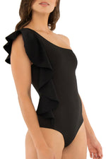 Enzo Black Tummy Control One Piece