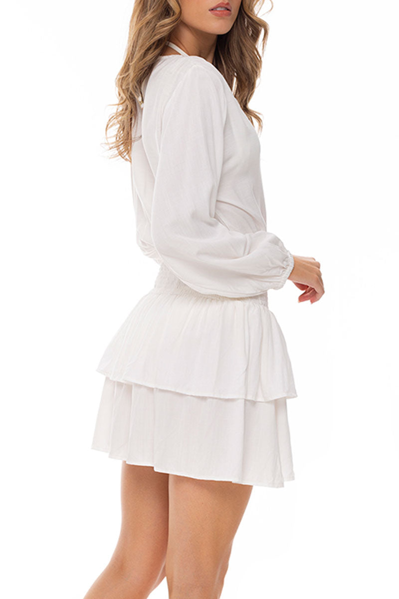 Ivory Dress With Buttons La Mar Collection