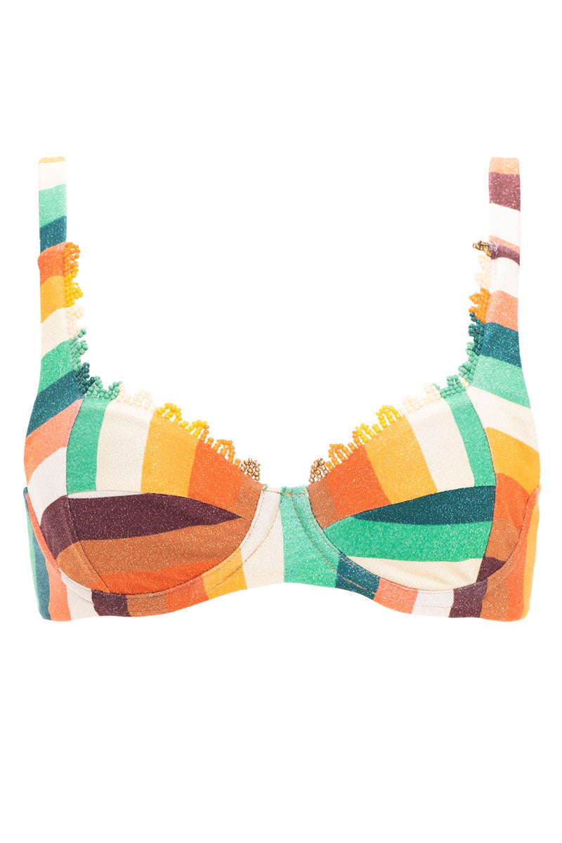 Groovy Bralette Top With Embroidery