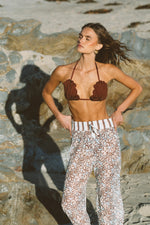 Isadora Brown Shell Triangle Top