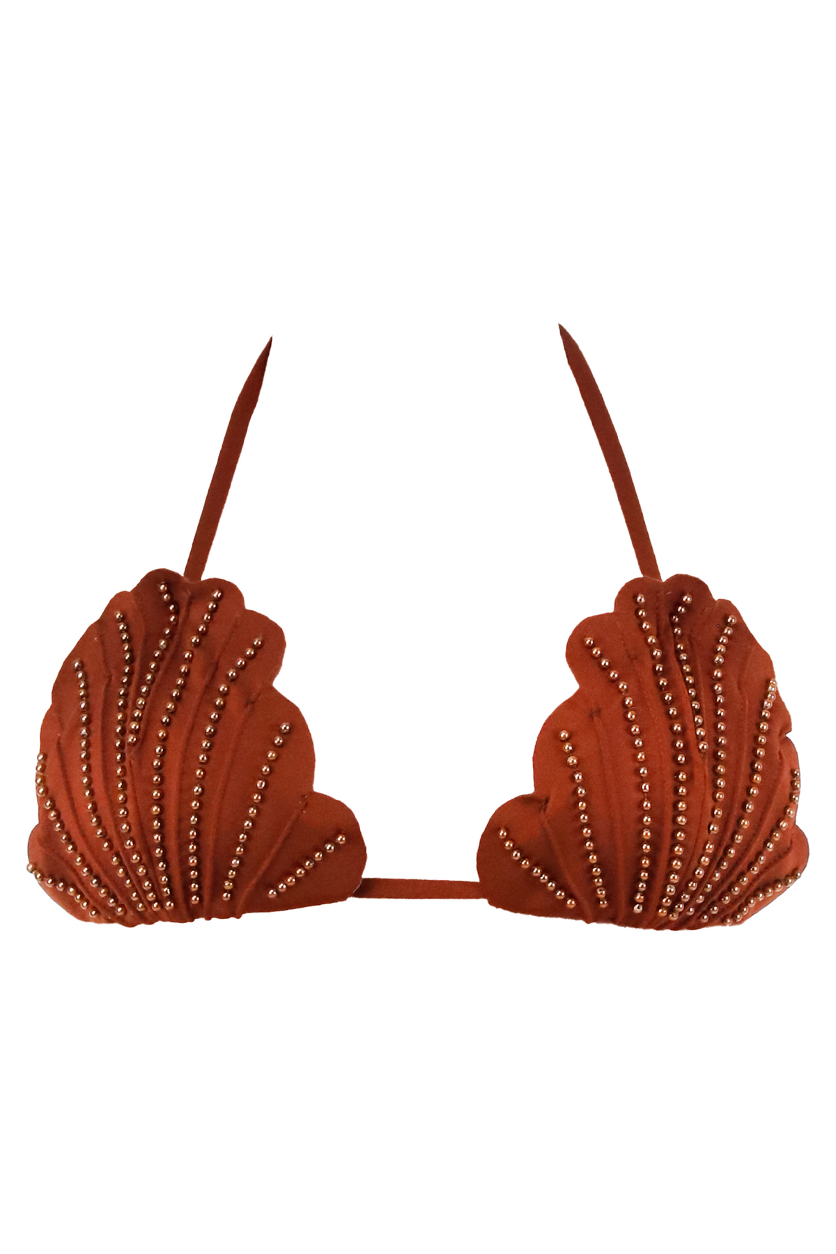 Isadora Brown Shell Triangle Top