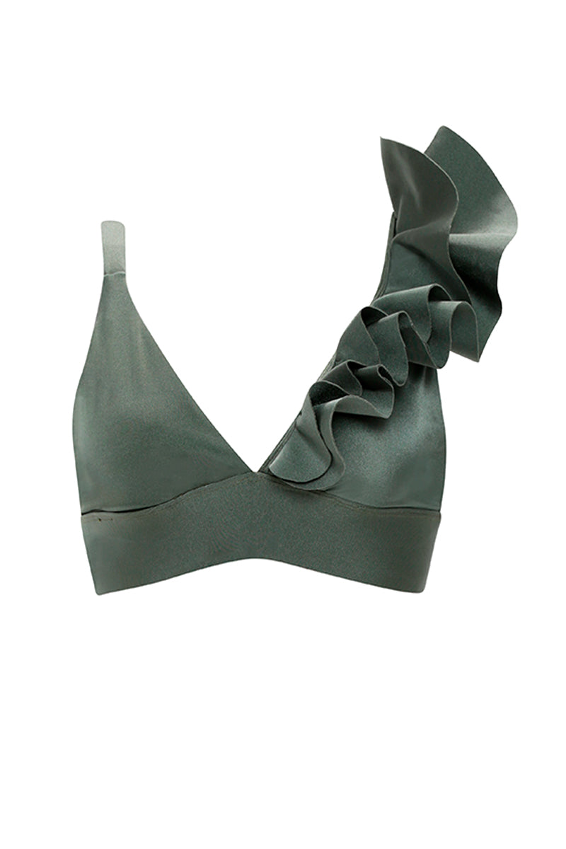 Luxury Green Halter Top