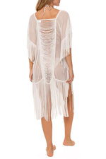 Cover Up Flecos Corto Marfil Luxury