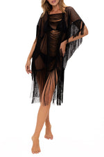 Cover Up Flecos Corto Negro Luxury