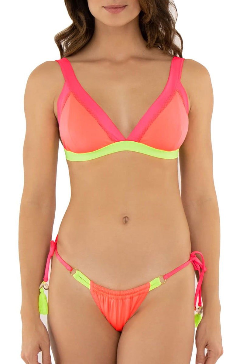 Multicolor Halter Triangle Top 