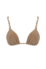 Sparkly Triangle Top Gold