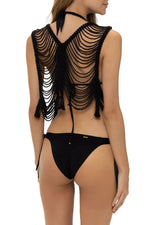 Crop Top Negro Sunrises