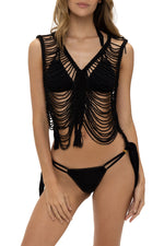 Crop Top Negro Sunrises