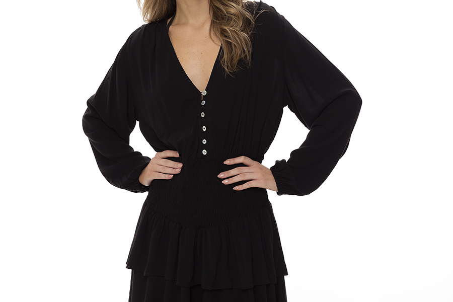 Beach cover-up dress wide sleeve