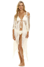 Fringed Poncho detailing cover up AREZZO MACONDO