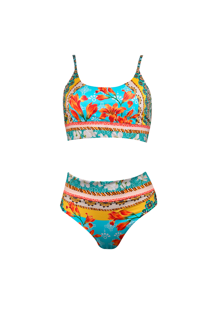 Panty Tiro Alto Floral Frida Colección La Mar