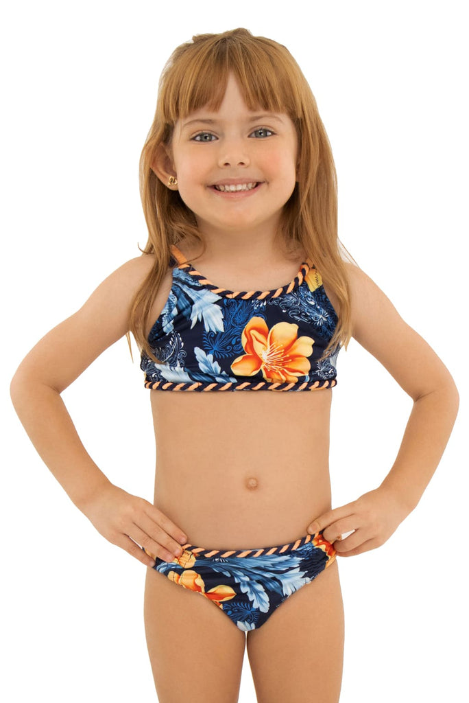 Girl Paisley Adjustable Bikini Set 
