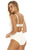 One-piece swimsuit adjustable straps at center back