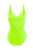One-piece swimsuit adjustable straps at center back
